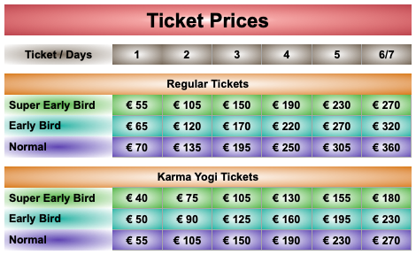 Ticket prices Ticket prices