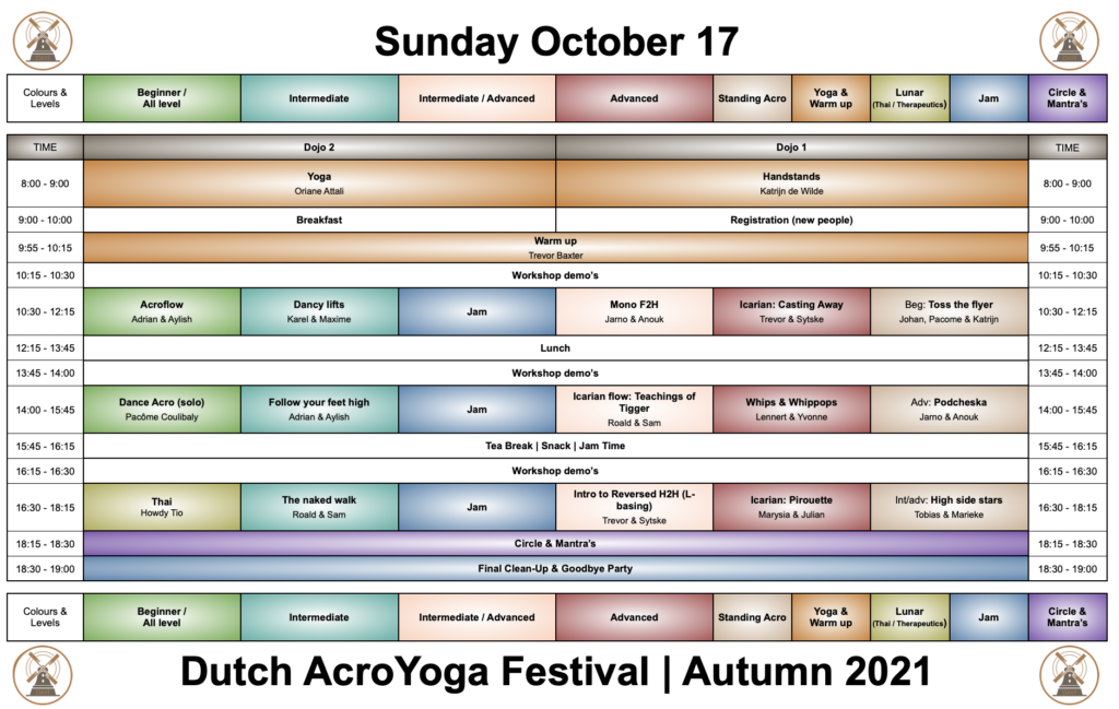 DAYF Schedule Example